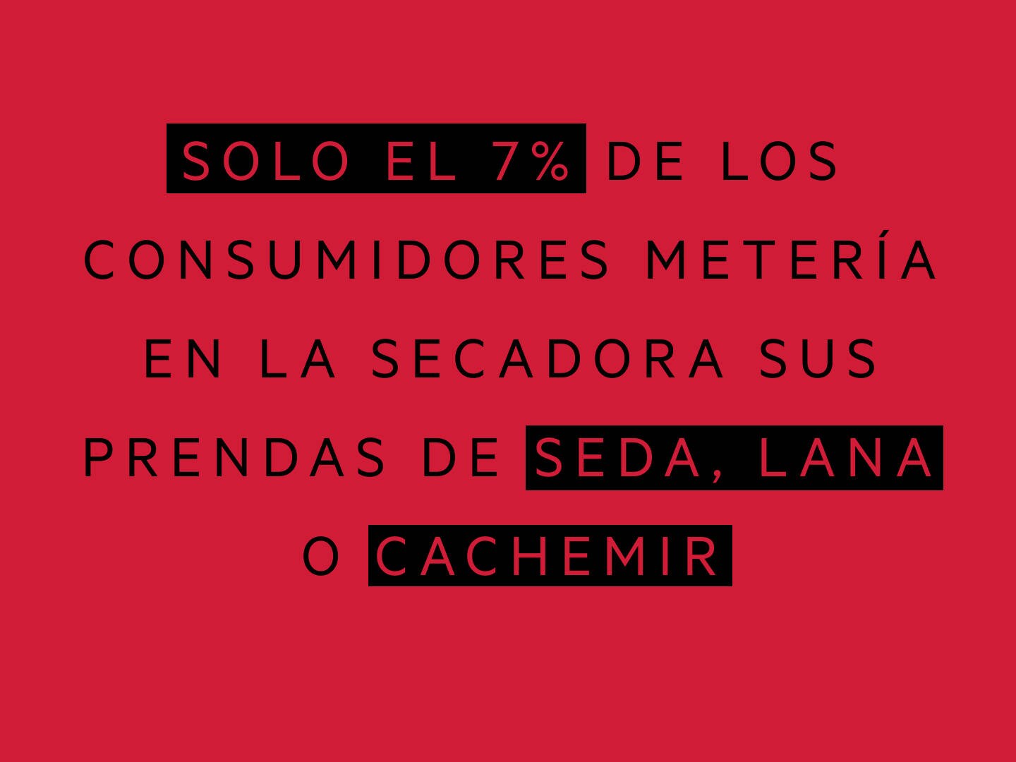 Solo el 7% de los consumidores metería en la secadora sus prendas de seda, lana o cachemir