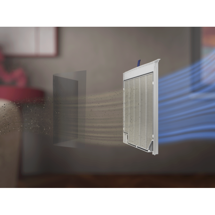 Breathe easier with advanced filtration that captures and neutralises particles as small as 0.3 microns¹, while eliminating bacteria and viruses. For cleaner air, more comfortable home. 