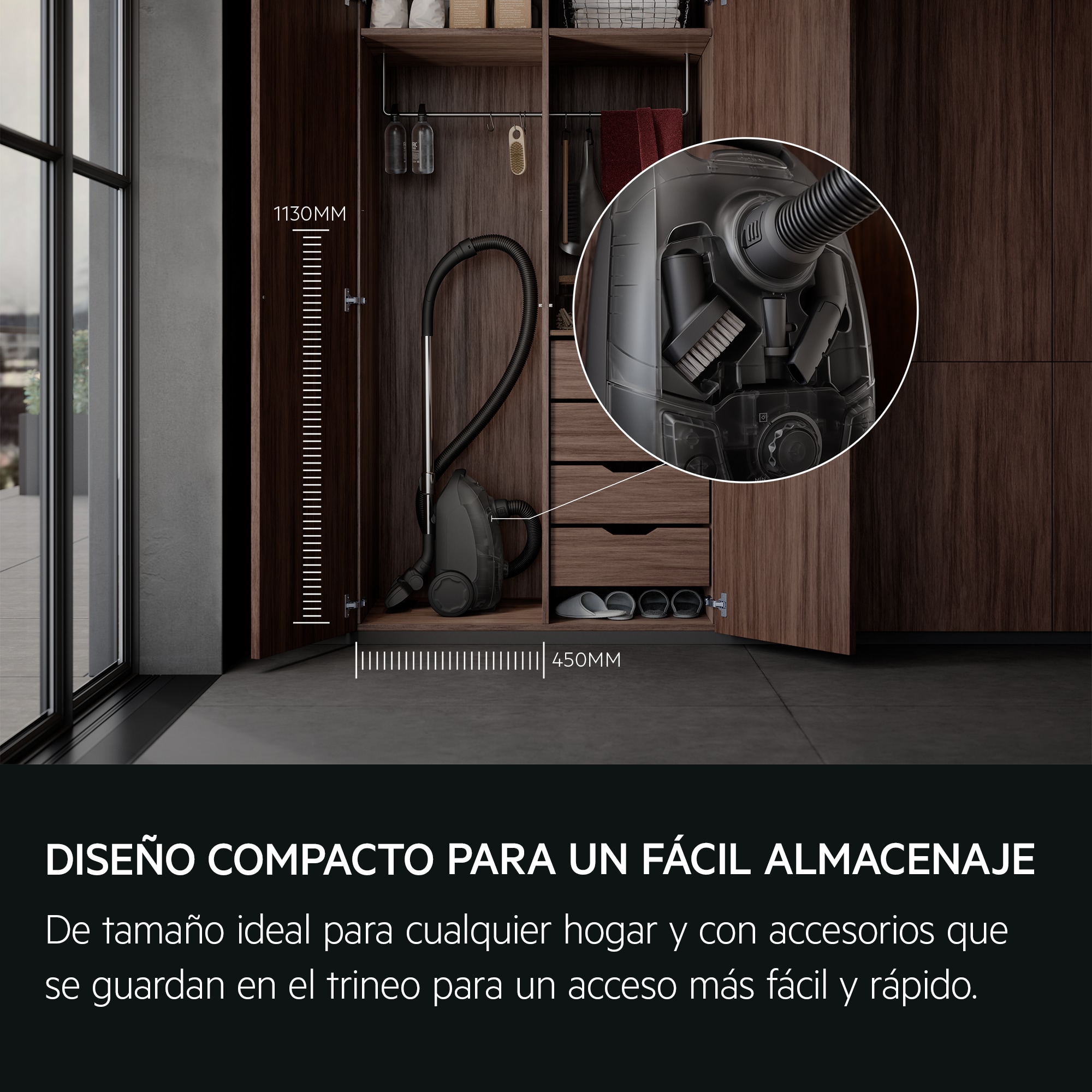 AEG - Aspiradora con bolsa - AB31C1GG