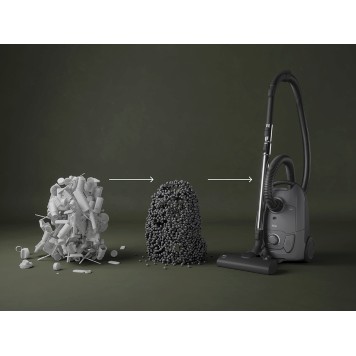 bagged cleaner and main nozzle made with up to 31% recycled plastic for a more mindful choice.*Not including additional accessories.