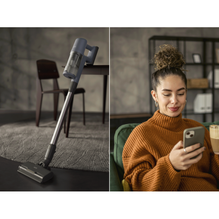 Cordless cleaner that can be easily parked anywhere.