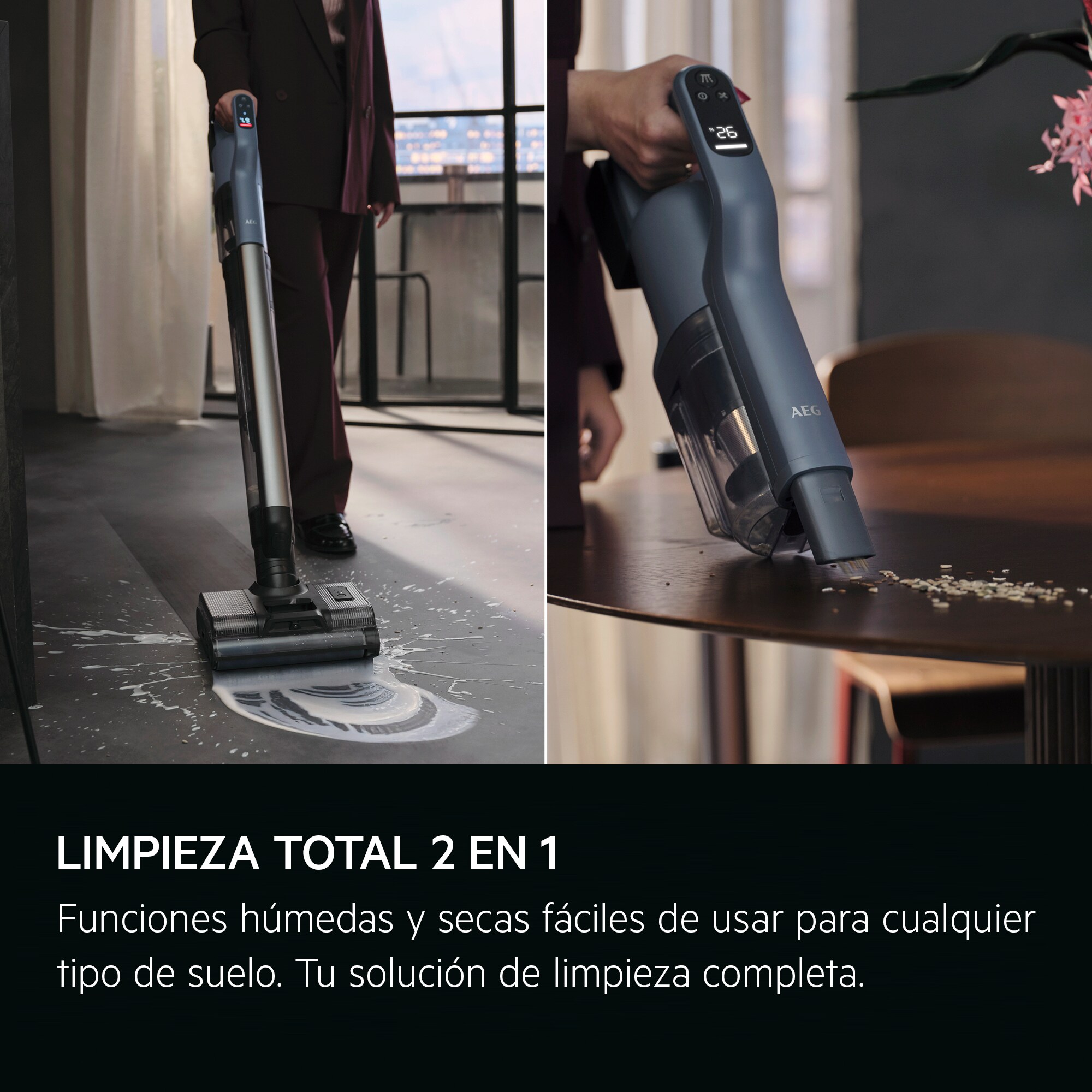 AEG - Aspiradoras sin cable Wet & Dry - AW82U1DB