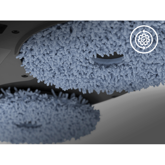 The microfiber material helps in retaining water and in cleaning tough stains