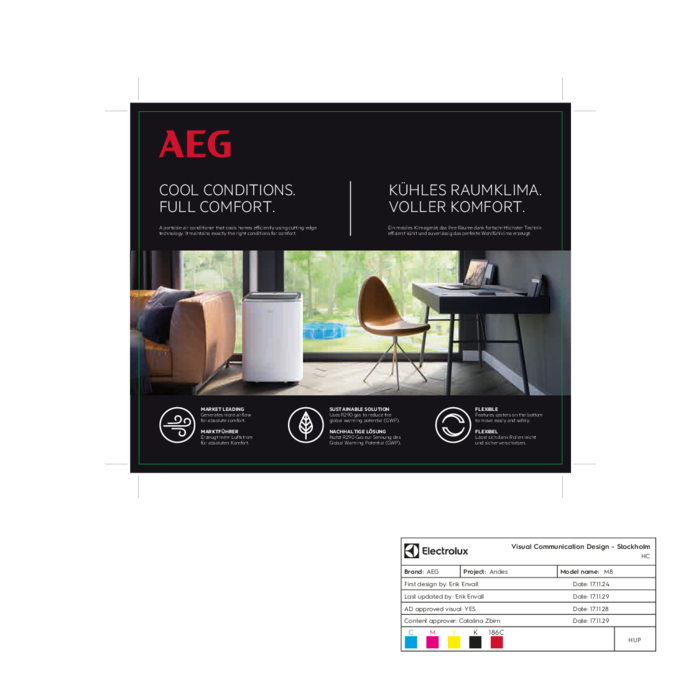 AEG - Aire acondicionado portátil - AXP26U338CW