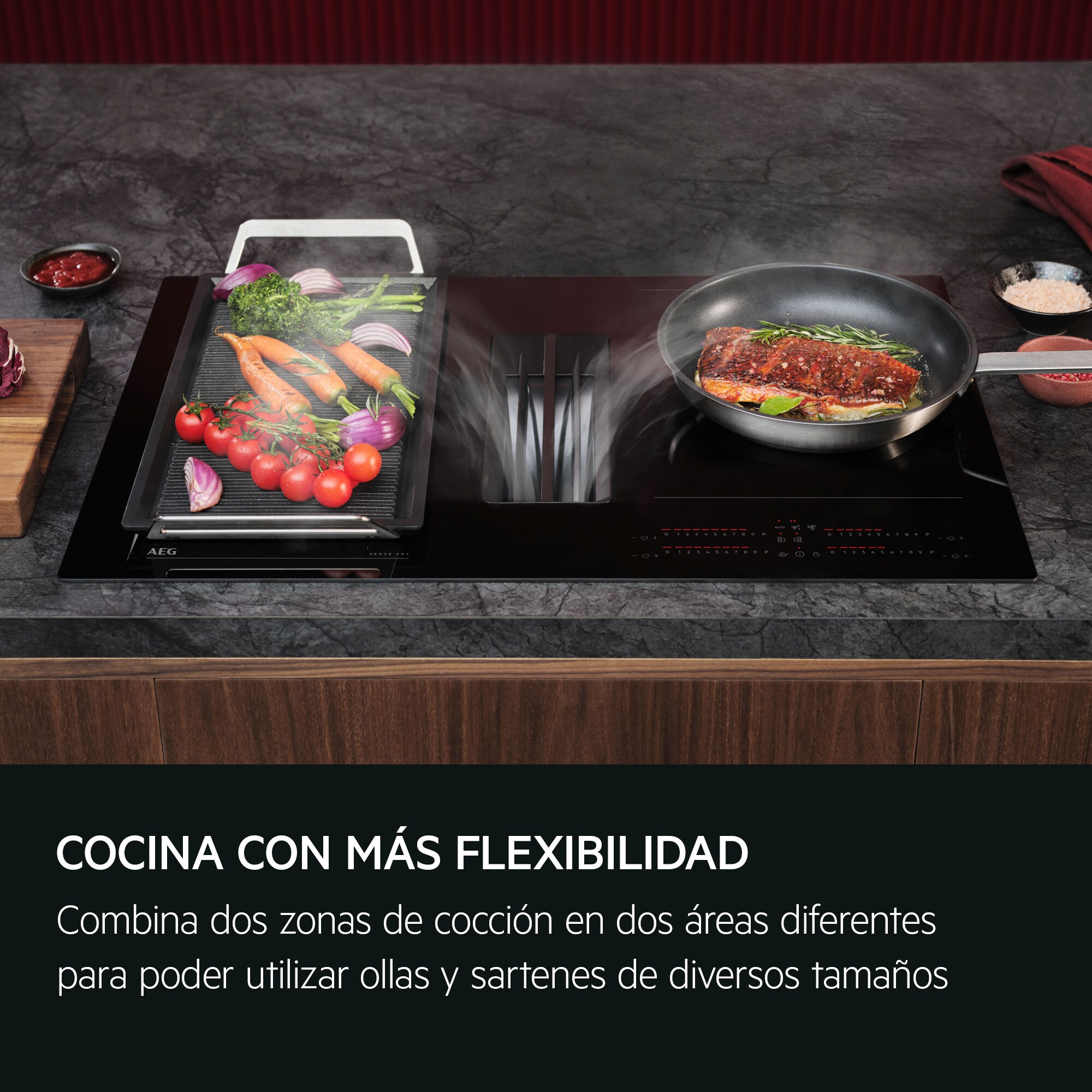 AEG - Placa con campana integrada - PE7000S80