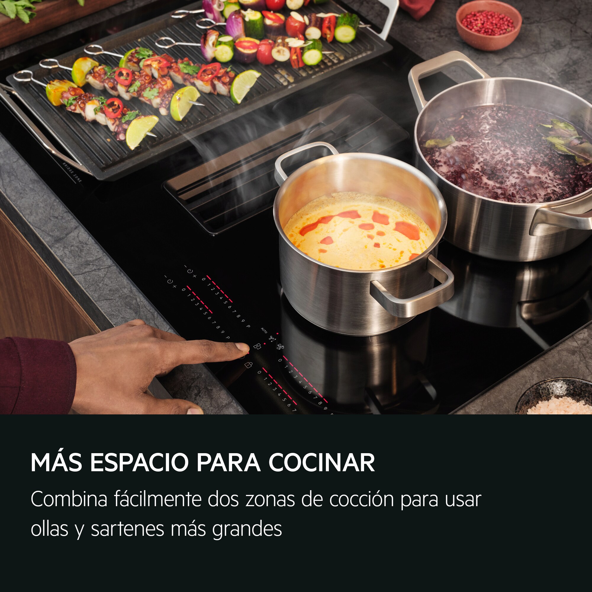 AEG - Placa con campana integrada - TH84CB03FB