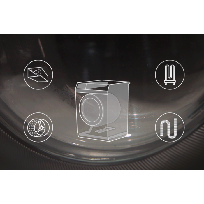 Deep cleaner for washing machines used every six months to remove grease and residue and prevent odours and stains