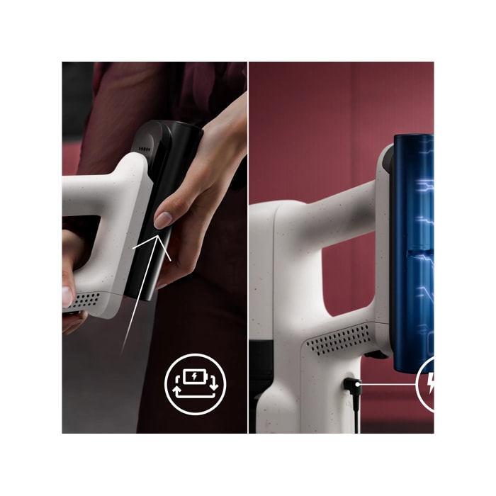 Fast charging right on the handle with overcharge protection 