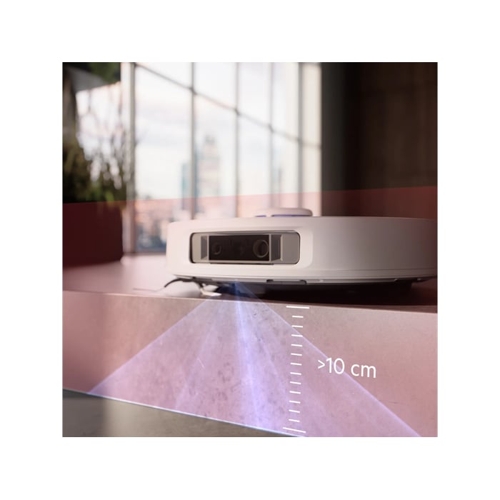 Advanced sensors detect stair and edges and guide the robot safely away
Disclaimer: Based on internal test according to QB/T 4833 - 2015 Drop proof test 