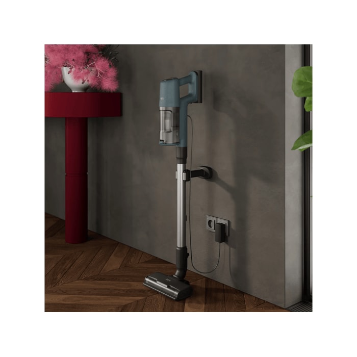 Cordless cleaner designed for easy and convenient storage.