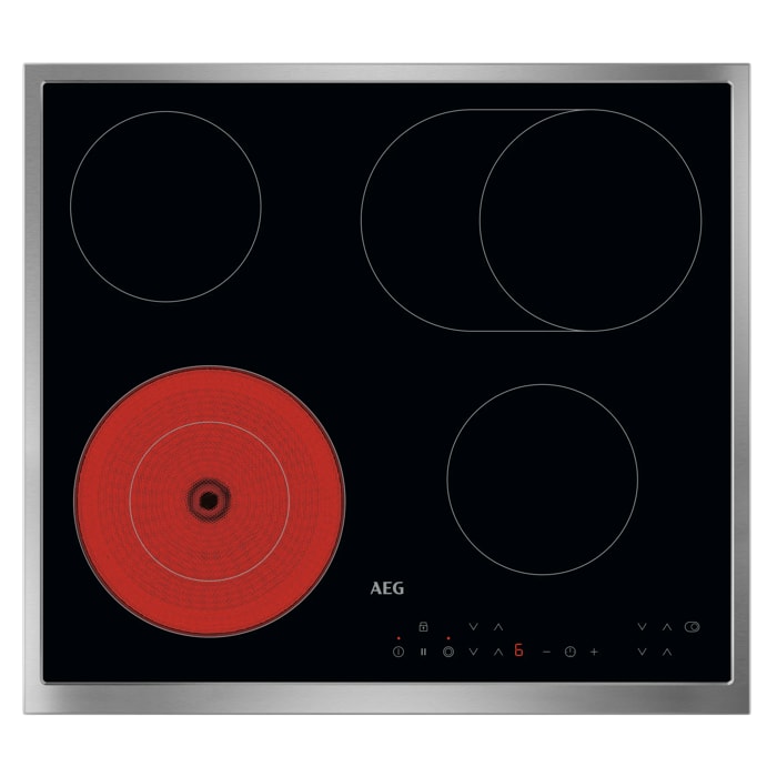 AEG Placa vitrocerámica Serie 3000 Radiant de 60 cm TN64RA06XB