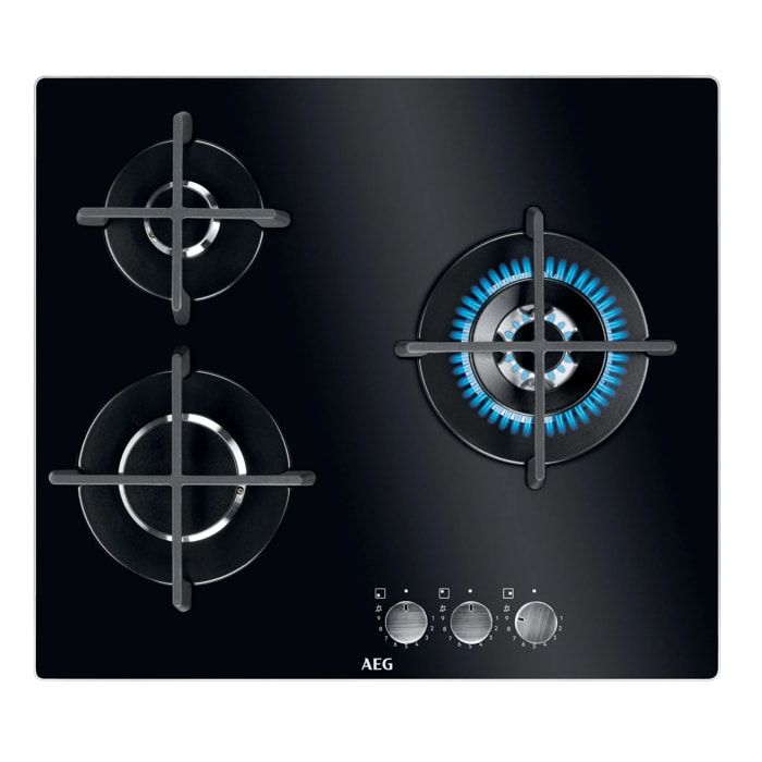 AEG Placa de gas Serie 6000 Gas on Glass de 60 cm HKB63320NB