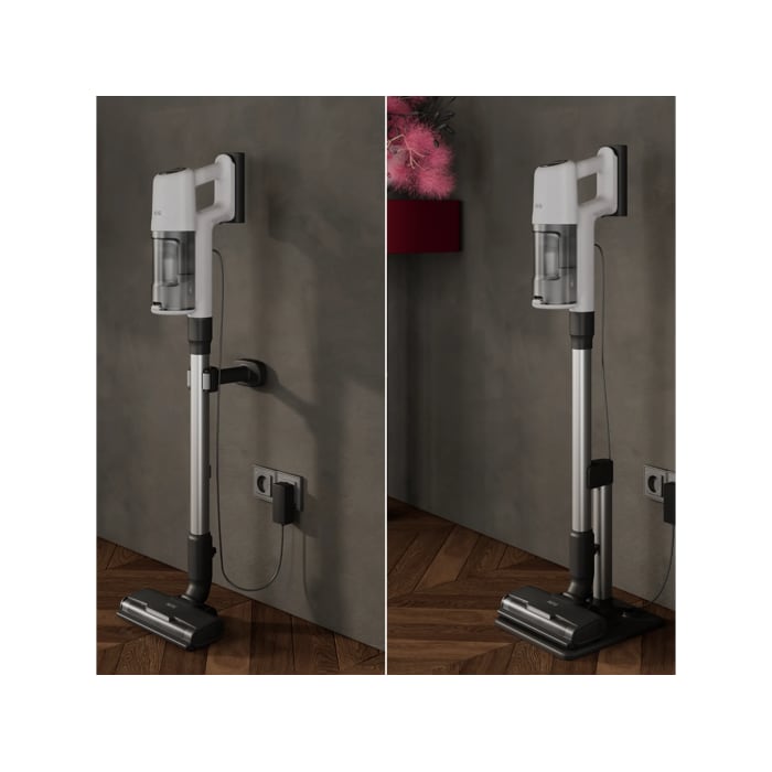 Cordless cleaner designed for easy and convenient storage.