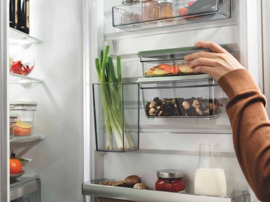 Fácil almacenamiento: recipientes de envasado al vacío compatibles con todos los frigoríficos CustomFlex®