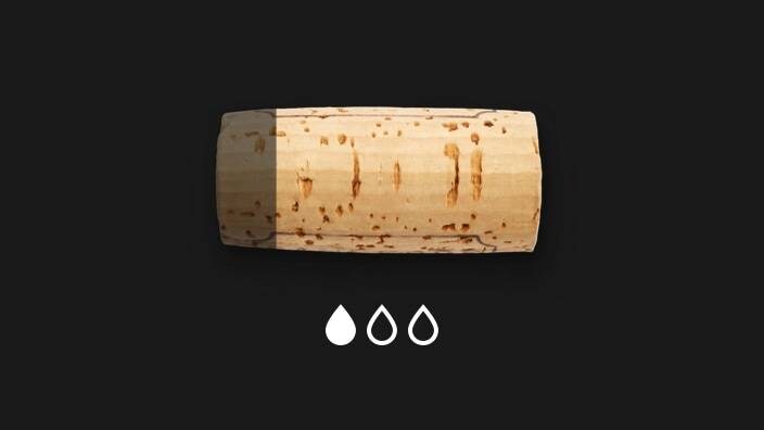 Corcho en un frigorífico con humedad insuficiente