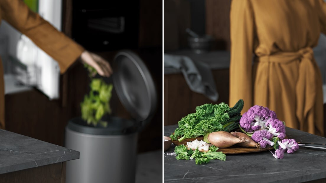 Verduras y desperdicios