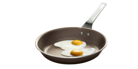 Huevos fritos en sartén antiadherente de la gama Gourmet