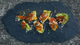 Canapés con la ensalada César de Catalina