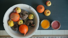 Cuenco de fruta orgánica