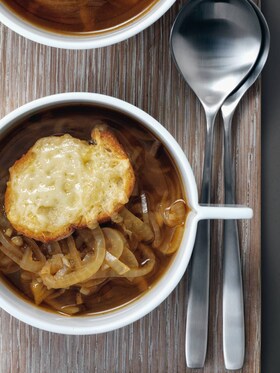 sopa de cebolla al vacío