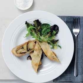 Strudel con patatas y setas